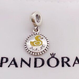 Pandora Duck, NC Charm ocean and sound sandwich Beach Travel Pendant S925